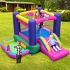 Tangkula Inflatable Bounce Castle Kids Bounce House w/Slide Basketball Hoop & Ball Pit Ring-toss & Pitching Game w/Carry Bag Without Blower - image 2 of 4