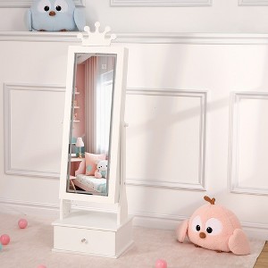 Kids Jewelry Armoire with Storage Cabinet and Led Light - 1 of 4