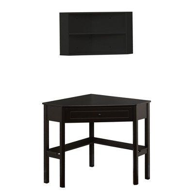 Corner Desk with Hutch - Black - Buylateral
