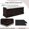 Multifunctional Storage Bench W/4 Doors, Adjustable Shelves, Shoe Bench With Removable Cushion, Entryway Ottoman Sitting Bench For Entryway, Bedroom - 4 of 4
