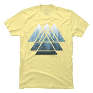 Men's Design By Humans Sacred Geometry Triangles - Misty Forest By Maryedenoa T-Shirt - 1 of 3