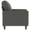 vidaXL Plush Velvet Sofa Chair - Single Seater Armchair Lounge Seat in Dark Gray for Living Room, Lounge Area, Bedroom - 3 of 4