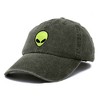 Dalix Alien Embroidered UFO Dad Hat Cotton Baseball Cap Adjustable Mens - 4 of 4