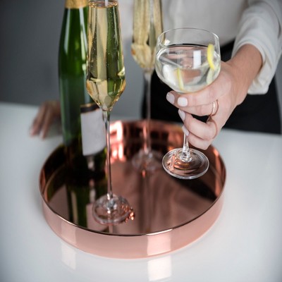 Viski Angled Crystal Coupe Cocktail Glasses Set of 2