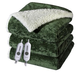 Electric Blanket, Washable Soft Velvet Heated Blankets with 4 Heating Levels, 4H Auto Shut Off, ETL Certified for Bedroom - 1 of 4