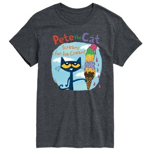 Men's - Pete the Cat - Screams For Ice Cream Short Sleeve Graphic T-Shirt - 1 of 4
