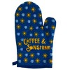 Coffee And Sunshine Oven Mitt Cute Morning Breakfast Baking Graphic Novelty Kitchen Glove - Crazy Dog Bakeware - 2 of 4