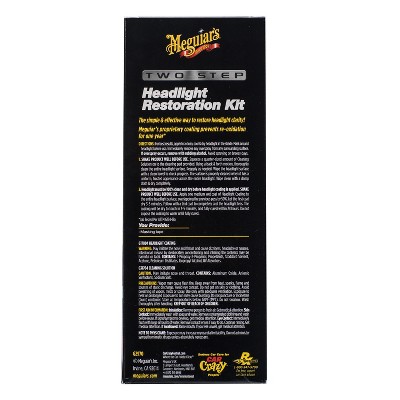 Meguiars Two Step Headlight Restoration Kit, Restores Headlights to Clear Finish_5