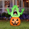 Ghostbusters Airblown Inflatable Slimer on Pumpkin Ghostbusters, 3.5 ft Tall, Multicolored - image 2 of 2