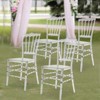 YIYIBYUS 4PC Stacking Chairs, Clear Dining Chairs, Elegant Party Event Wedding Chairs - 2 of 4