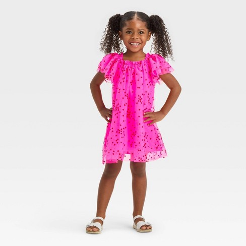 Toddler Girls' Hearts Azalea Dress - Cat & Jack™ Pink : Target