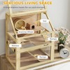 3 Tier Wooden Hamster Cage w/ Detachable Bottom, Hut, Seesaw, Exercise Wheel, Ramps - 4 of 4
