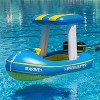 Zone Tech Inflatable Pool Floats – 2 Sizes Harbor Master Inflatable Boat Pool Float Ride On with Water Toy Squirter , Pool Raft for Kids and Toddler - 3 of 4