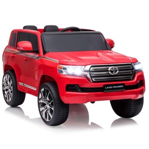2 Seater Kids Ride On Truck, 12V Battery Powered Electric Vehicle w/Remote Control, 3 Speeds, Led Lights, Music & Horn, Spring Suspension Boys Girls - 1 of 4