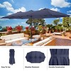 Extra Large Outdoor Umbrella - 15 Ft Double Patio Shade with Easy Hand Crank for Outdoor Furniture, Deck, Backyard, or Pool - 3 of 4