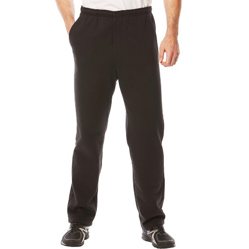 Kingsize Men's Big & Tall Fleece Zip Fly Pants - Tall - 5xl, Black : Target