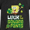 Girls' - SpongeBob Squarepants - Luck Of The Square Pants Fitted Short Sleeve Graphic T-Shirt - 2 of 4