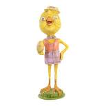 Jorge De Rojas Dapper Chickadee  -  One Figurines 9.5 Inches -  Easter Spring Egg  -  43049  -  Polyresin  -  Yellow