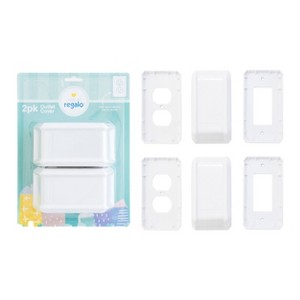 Regalo Home Safety White Outlet Cover Box Child Safety Includes Cover for Outlet or Light Switch - White - 1 of 4