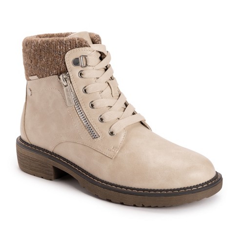 Muk Luks Women's Garland Georgia Boots, Stone, 6 : Target