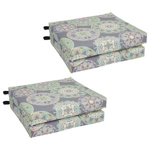 Blazing Needles, 20-inch by 19-inch Patterned Outdoor Chair Cushions (Set of 4) - 1 of 2