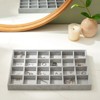 Juvale Velvet Jewelry Tray, Stackable 24 Grid Organizer for Earrings, Rings (Gray, 14x10 in) - 3 of 4