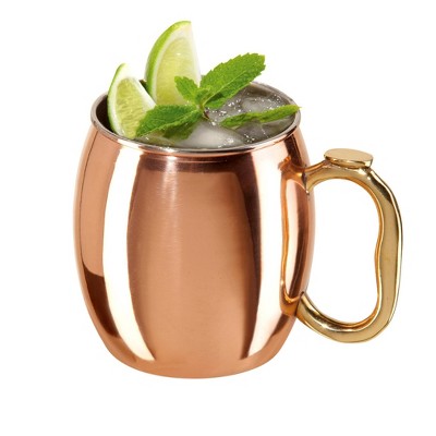 Copper Plated 20oz Moscow Mule Mugs with Brass Handles - Set of 2