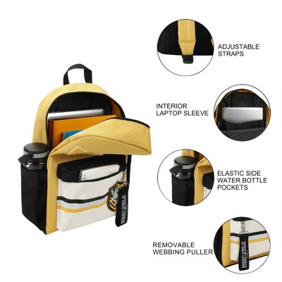 Harry Potter Hufflepuff Crest 16.5" Adult Yellow Backpack — фото 6