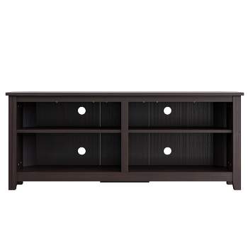Entertainment Center - TV Stand Supports up to 65-inch TVs - Traditional Design with 4 Cubbies and 2 Shelves by Lavish Home (Espresso)