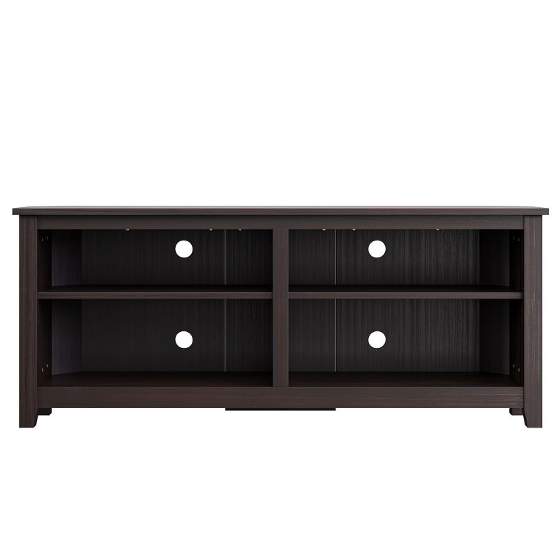 Entertainment Center - TV Stand Supports up to 65-inch TVs - Traditional Design with 4 Cubbies and 2 Shelves by Lavish Home (Espresso), 1 of 8