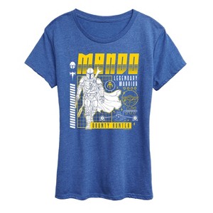 Women's - Star Wars - The Mandalorian Mando Dark Digital Short Sleeve Graphic T-Shirt - 1 of 4