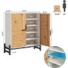 Tribesigns Shoe Storage Cabinet, 5 Tiers Wood Shoe Organizer with Adjustable Shelves, Shoe Rack for Entryway, Hallway, Closet, Living Room - 3 of 4