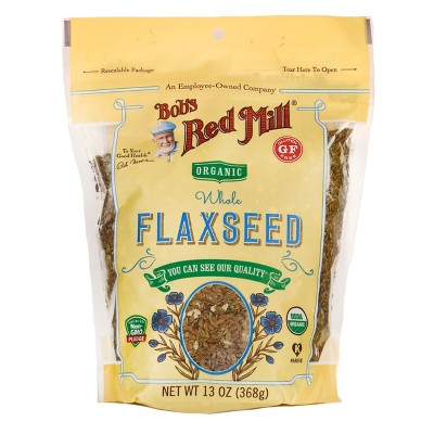 Bob's Red Mill Organic Whole Flaxseed.