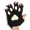 HalloweenCostumes.com One Size Fits Most   Fingerless Black Paws, Black/Pink - 2 of 4