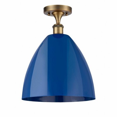Plymouth Dome - 1 Light Semi-Flush Mount In Industrial Style-14.75 Inches Tall and 12 Inches Wide