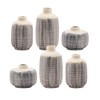 Mini Terra Cotta Bud Vase with Navy Criss Cross Pattern (Set of 6) By Melrose - 2 of 2