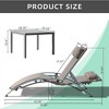 PAGED Outdoor Lounge Chairs with Removable Pillow,Aluminium Outdoor Chaise Lounge with Adjustable Backrest for Patio,Beach,Yard - 3 of 4