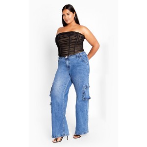 CITY CHIC | Fallon Corset - black | 22W - 1 of 4