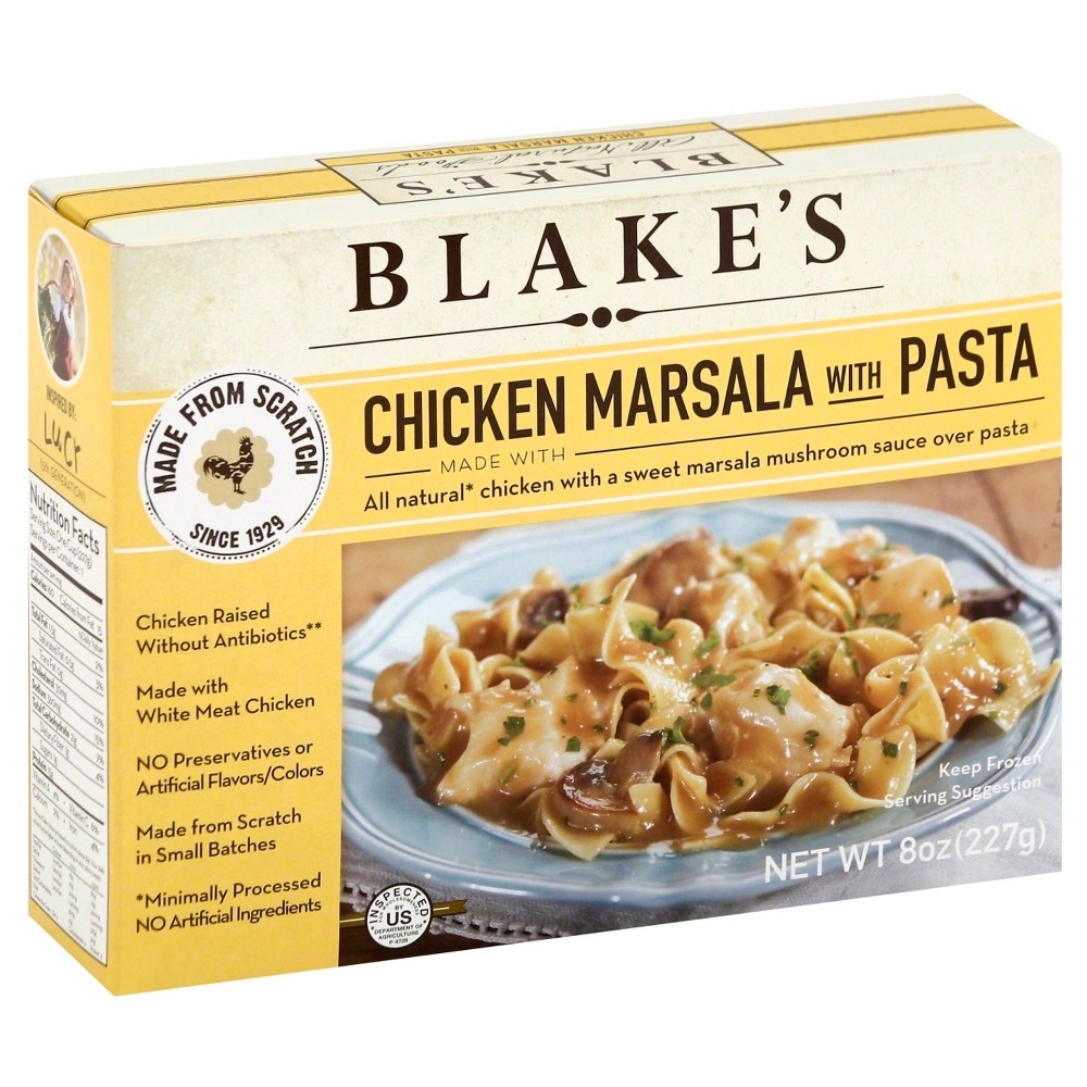 BLAKES All Natural Chicken Marsala With Pasta, 8 OZ