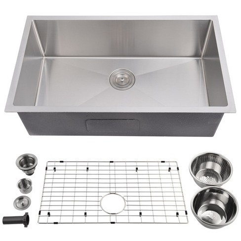 Whizmax Kitchen Sink for Single Bowl,Undermount Kitchen Sink Stainless Steel Sink 16 Gauge Kitchen Sinks with Accessories, Easy Drain - image 1 of 4