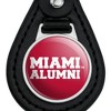 Miami University RedHawks Alumn Black Leather Keychain - 3 of 4
