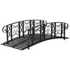 Outsunny 6' Metal Arch Backyard Garden Bridge with 660 lbs. Weight Capacity, Safety Siderails, Vine Motifs for Backyard Creek, Stream, Pond - 4 of 4