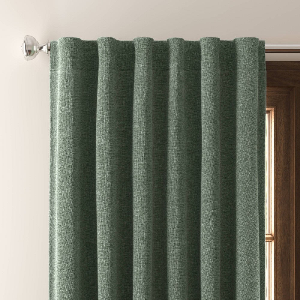 Photos - Curtains & Drapes 50"x84" Blackout Aruba Window Curtain Panel Fern Green - Threshold™