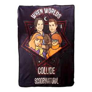Just Funky Supernatural Scooby MultiCharacter Lightweight Fleece Throw Blanket 45 x 60 Inch - 1 of 4