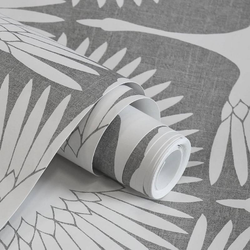 Tempaper Feather Flock Chalk Self-Adhesive Removable Wallpaper, 4 of 8