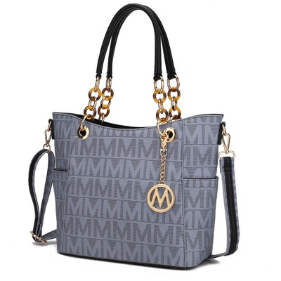 MKF Collection Kissaten Milan “M” Signature Tote Faux Leather Shoulder Bag for Women by Mia K