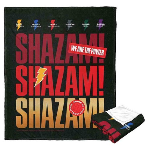 Warner Bros. DC Comics Shazam Triple Shazam Silk Touch Throw Blanket 50x60 Inches - image 1 of 4