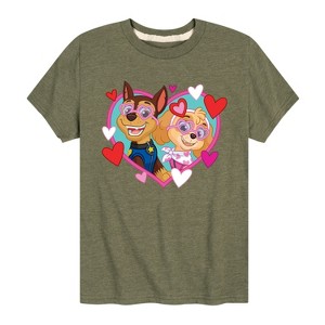 Boys' - Paw Patrol - Chase Sky Hearts Short Sleeve Graphic T-Shirt - 1 of 4