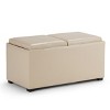 CAVINAS Mid-Century 5-in-1 Storage Bench with Ottomans &Flip Tray Top,Upholstered Functional Bench for Living Room,Bedroom,Entryway - 4 of 4