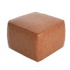 Grungis Square PU Ottoman Bench,Faux Leather Medium-Firm Upholstery Benches for Living Room & Bedroom - 4 of 4